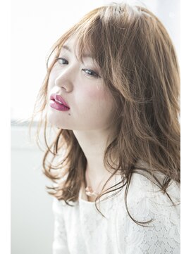 ミエル ヘア 新宿(miel hair) 〈mielhair新宿〉大人可愛いゆるふわミディ　TOKIO