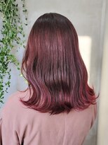 テトヘアー(teto hair) ピンク　紫　パープルピンク　グラデーション　韓国ヘア　暖色