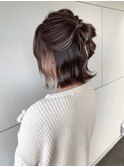 インナーカラー×簡単アレンジ