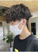 ツーブロックマッシュ×波巻きスパイラル