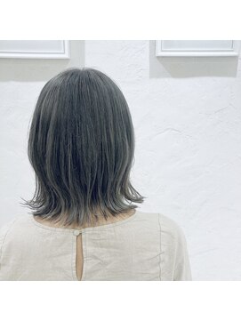 アロマ ヘアー ルーム 新宿店(AROMA hair room) 外ハネボブこなれミディダークアッシュハイライト/新宿