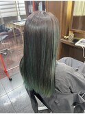 ターコイズカラーバレイヤージュ