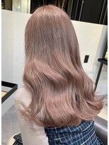 ベレーザ 渋谷(BELEZA)&nbsp;2843ピンクブロンドスローカラーカシスピンク波巻きパールグレー