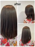 髪質改善カラーヘアエステ　白髪ぼかし透明感カラー