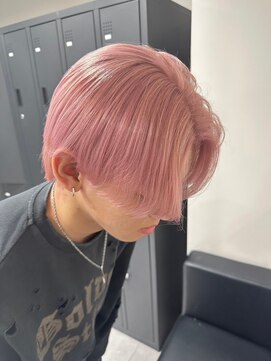 ベレーザ 渋谷(BELEZA) 6624ホワイトピンク刈り上げ束間短髪ショートモテ髪ウルフ