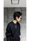 【立川メンズ】ニュアンスセンター波巻き刈り上げマッシュ