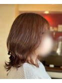 ミディアムボブで