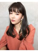 ワイドバング前髪 ロング 髪質改善オージュア認定青葉台店