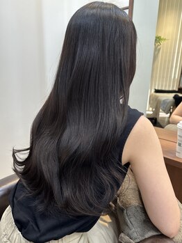 ヘアケアアンドヘアデザイン リベール(L:belle)の写真/《口コミ多数》艶カラー×大人っぽい韓国スタイルが叶う☆顔周りレイヤーで小顔魅せ効果も◎/髪質改善好評
