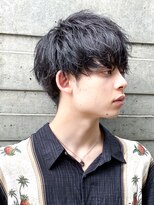 エルマーク 京都河原町(L-MARK)&nbsp;スパイラルパーマツイストパーマアップバング短髪メッシュ