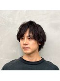 抜け感溢れる大人ニュアンスパーマ/黒髪/メンズパーマ
