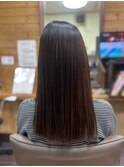 縮毛矯正ストレートロングちょい重め