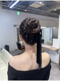 ヘアアレンジ/前撮りヘア/結婚式アレンジ