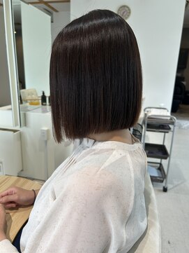 コト 福井大和田店(coto) 福井大和田前下がりボブ髪質改善縮毛履歴サラ艶髪