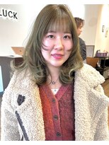 ラック 津田沼(LUCK)&nbsp;オリーブダブルカラーインナーカラーケアブリーチ