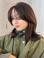 ガーデンヨコハマ(GARDEN YOKOHAMA) ミディアムレイヤーダークアッシュ似合わせカット黒髪