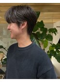 シースルーマッシュセンターパートニュアンスパーマ