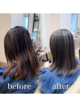 ステラバイケンジ 藤沢(STELLA by KENJE) 白髪ぼかし細めハイライト30代40代50代【藤沢　藤沢駅】