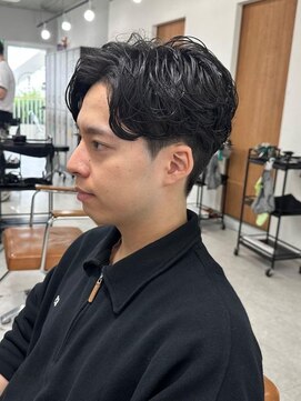 ワンズ リー 下北沢店(ONE's ly) センターパート波巻きパーマニュアンスパーマ