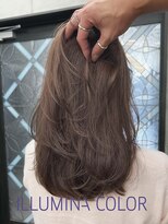 ヘアリゾート粋 新宿三丁目本店 透明感シアーブラウン/レイヤーカット/艶髪/ミディアム