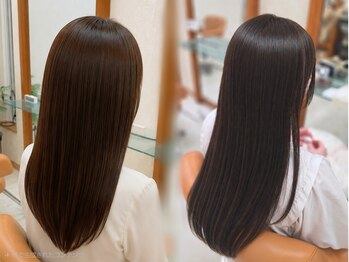 美容室サラサ 山鼻店の写真/髪質に合わせて柔らかい質感へ◎熱ダメージを抑える縮毛矯正で理想のストレートを叶えます♪