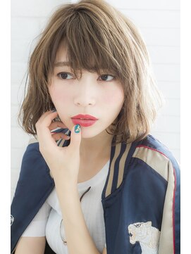 アグ ヘアー レント 巣鴨店(Agu hair rent) 透明感のある外国人風バレイヤージュカラーボブ【Agu rent】