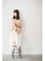 カリン 横浜店(carin) 【carin横浜】暗めカラー/大人ガーリー/鎖骨ミディアム/艶カラー