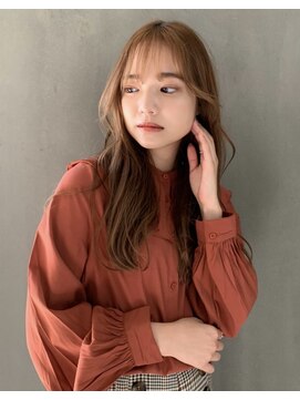 イオ ティラベント 鳳店(io tiravento) シースルーバング やわらかベージュカラー