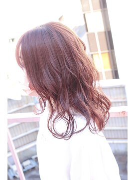 ビアージュ(Viage) :ロング　:ピンクブラウン　:ウェーブ