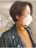 前髪長めショートショート/ショートボブ/ショートカット