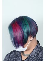 クリップ ジョイント ゴッド(CLIP JOINT GOD) アシメ多色ランダムメッシュ