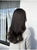 韓国風顔周りレイヤーこっくりダークグレージュ