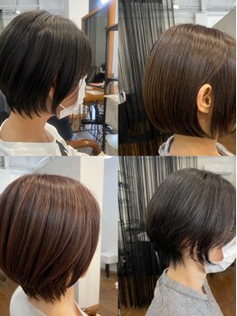 グレイスヘアーラン(grace hair Lan)の写真/輪郭や骨格に合わせた顔周りのカットに自信あり！あなたの魅力を最大限に引き出すショートスタイルを実現☆