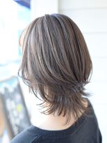 ヘアーサロン アージェ(Hair Salon Ange) マニッシュなシルバーグレーのウルフレイヤー