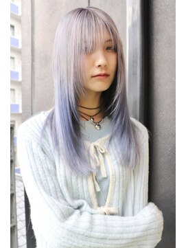 チュダック(ChuDuck) 韓国風《ブルーシルバー》ハイトーン/ケアブリーチ/ダブルカラー