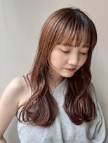 ガーランドギンザ(Garland Ginza)&nbsp;ロングレイヤー　フェイスレイヤー　レイヤーカット　暖色カラー