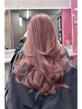 ランズ(LANDS) ピンクカラー×レイヤー【韓国ワンホンヘア 大阪 梅田】