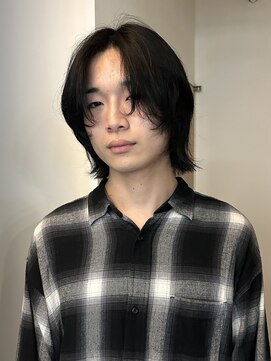メゾンアクア 表参道(Maison ACQUA) =メンズボブ/ダークアッシュ/ニュアンスパーマ/MAN’S HAIR