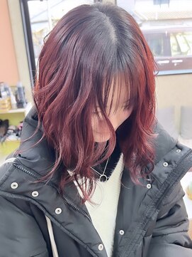 ヘアショップ ホップエム(HAIR SHOP HOP M) ボブ/パールピンク