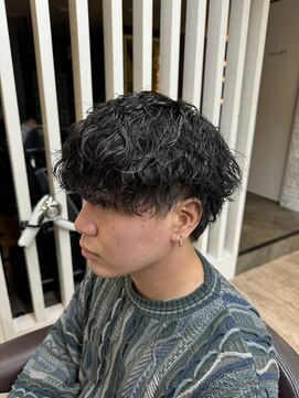 カイノオム 梅田(KAINO HOMME) 波巻き　マッシュ　ツーブロック