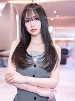 アンスリウム 箕面萱野(Anthurium)&nbsp;☆Beauty BESTスタイル/大人可愛いブルーカラーシースルーバング