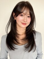 ビーチ(BEACH) イメチェン ピンクベージュ 前髪 大人ガーリー 似合わせカット