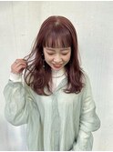 透明感髪質改善カラー◎ラベンダーピンク×艶髪