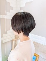 ヘアーズファイン(hair's fine)&nbsp;ブリーチなしカラー◆ひし形くびれ大人ショートボブ×グレージュ