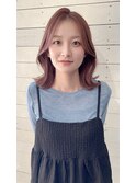 黒髪クラゲヘアーオリーブグレー小顔ココアベージュ