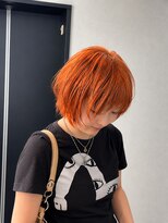 エル オオサカ 心斎橋店(L. OSAKA)&nbsp;オレンジ/ニュアンスウルフ/レイヤー