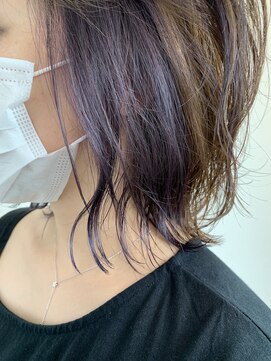 アクト 原宿(ACT) インナーカラー　イヤリングカラー　外ハネボブ