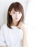 大人ツヤ色の内巻きワンカールスタイル