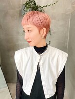 テトヘアー(teto hair)&nbsp;マッシュ　ショート　ピンク　ダブルカラー