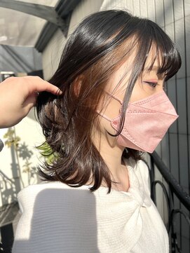 センスヘア(SENSE Hair) ウルフ×ブリーチなしイヤリングカラー